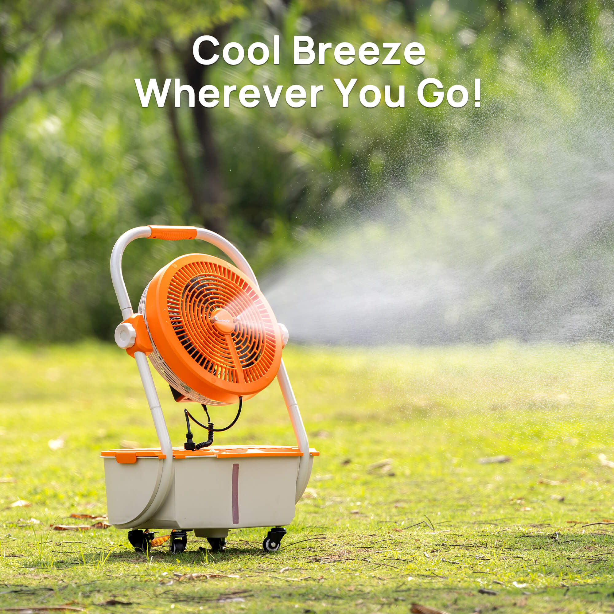 AirSupply MS12 ポータブルミストファン、11Lタンク、最大50時間稼働