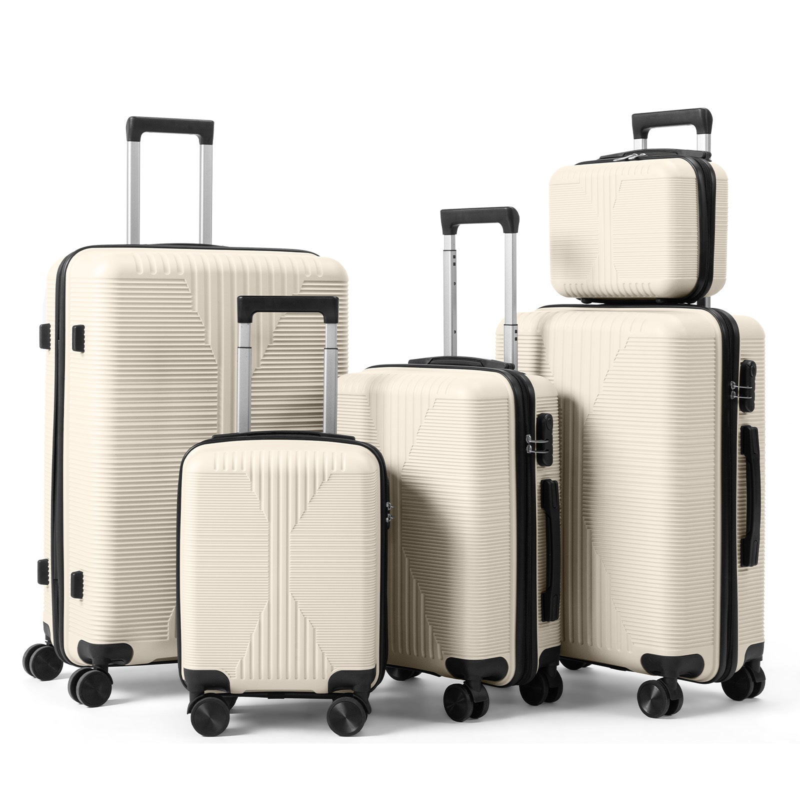 5-Piece Lightweight Luggage Set with Lock – 12/16/20/24/28 Inch