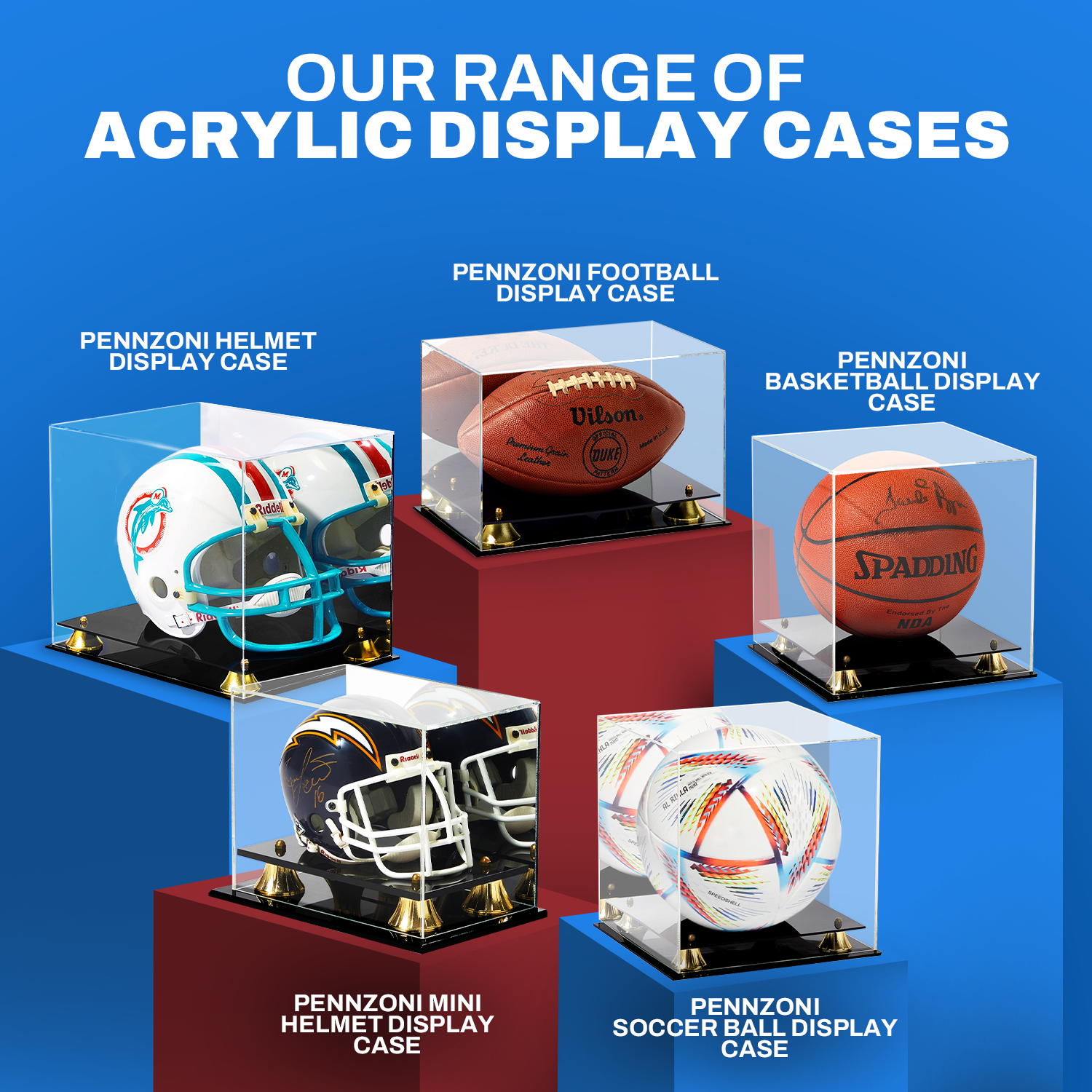 アクリル製サッカーボールディスプレイケース